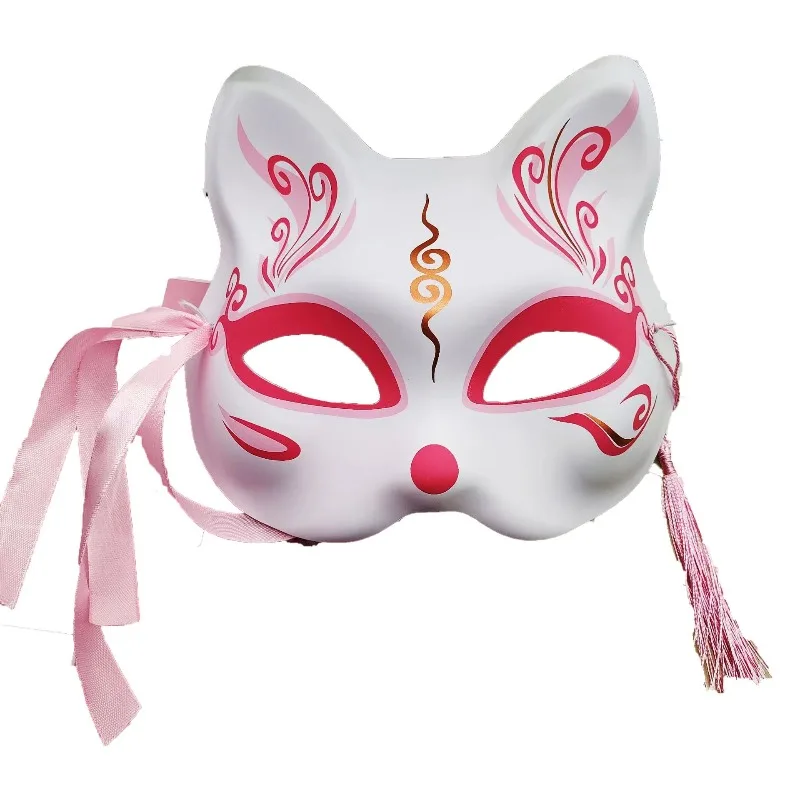 New Year's Mask God Girl Fox Mask Chinese Style Painted Ball Bar Half Face Dress Up Cosplay for Women Funny Fnaf Halloween Men's