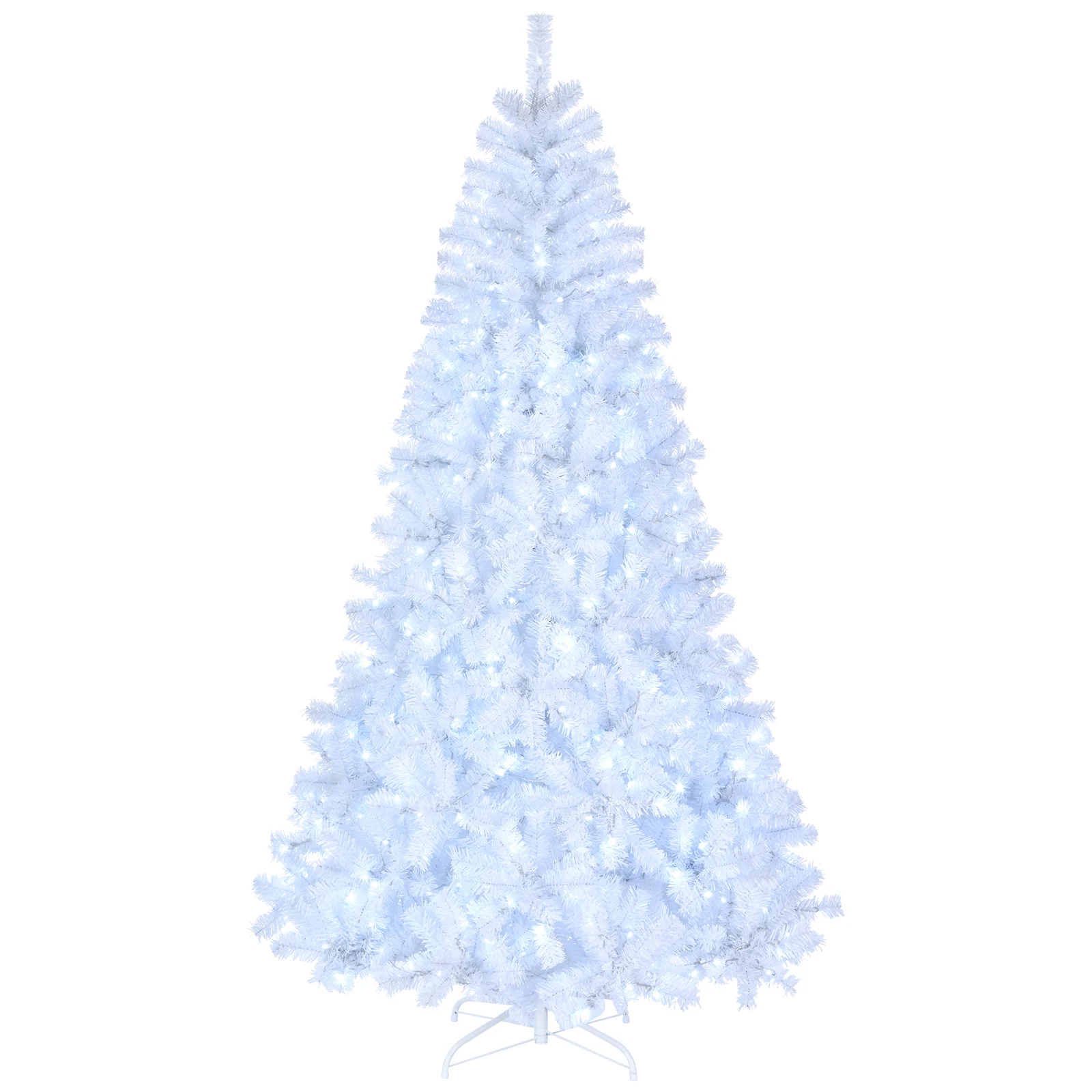 8ft White 670 Lights Warm Color 8 Modes 2008 Branch Christmas Tree White, Discover the Enchanting Beauty of the Traditional