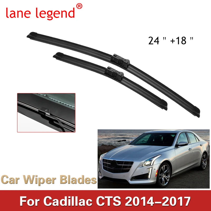 Car Wiper Blades for Cadillac CTS 2014 2015 2016 2017 Front Windows Windshield Windscreen Wipers Car Accessories Brushes Washer