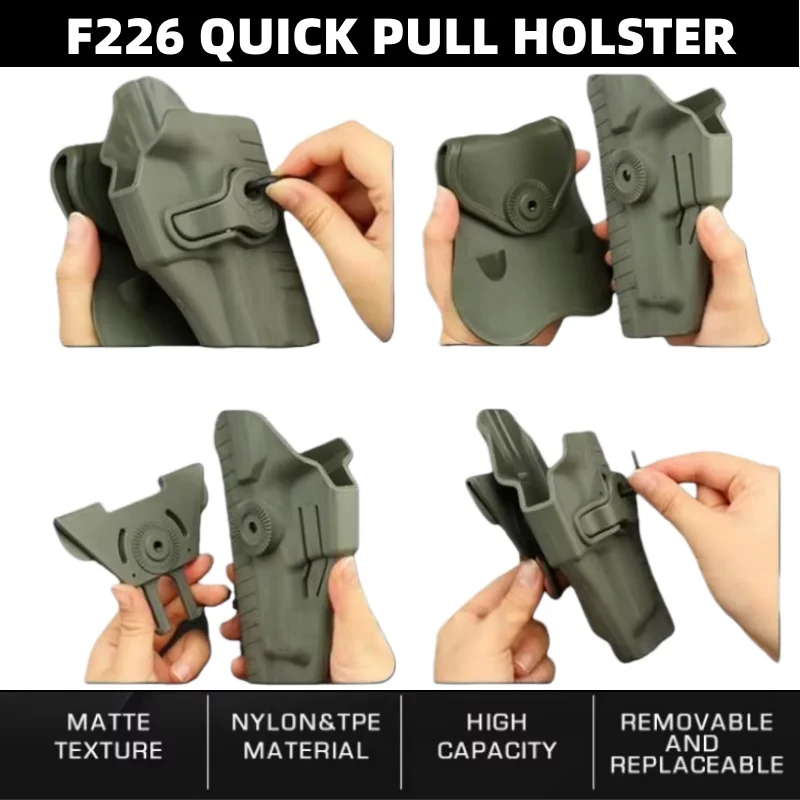 

F226 Quick Draw Holster | Duty Ready P226 Adjustable Cant & Drop Offset | For Wilderness Hunting Holster