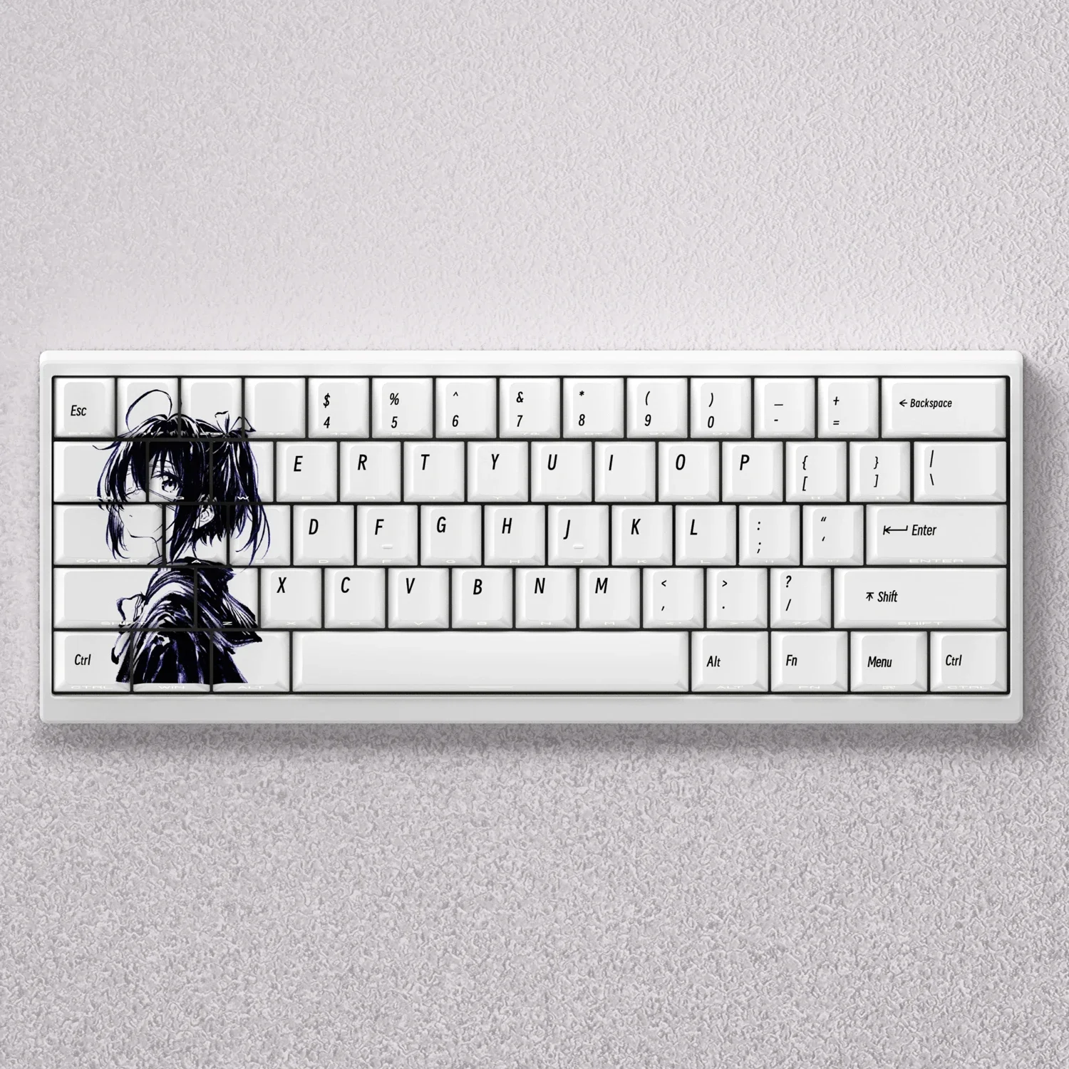 98 Keys Anime Keycaps PBT Takanashi Rikka Dye Sublimation Cherry Height Side Print Mechanical Keyboard AULA F75 Anne Pro 2