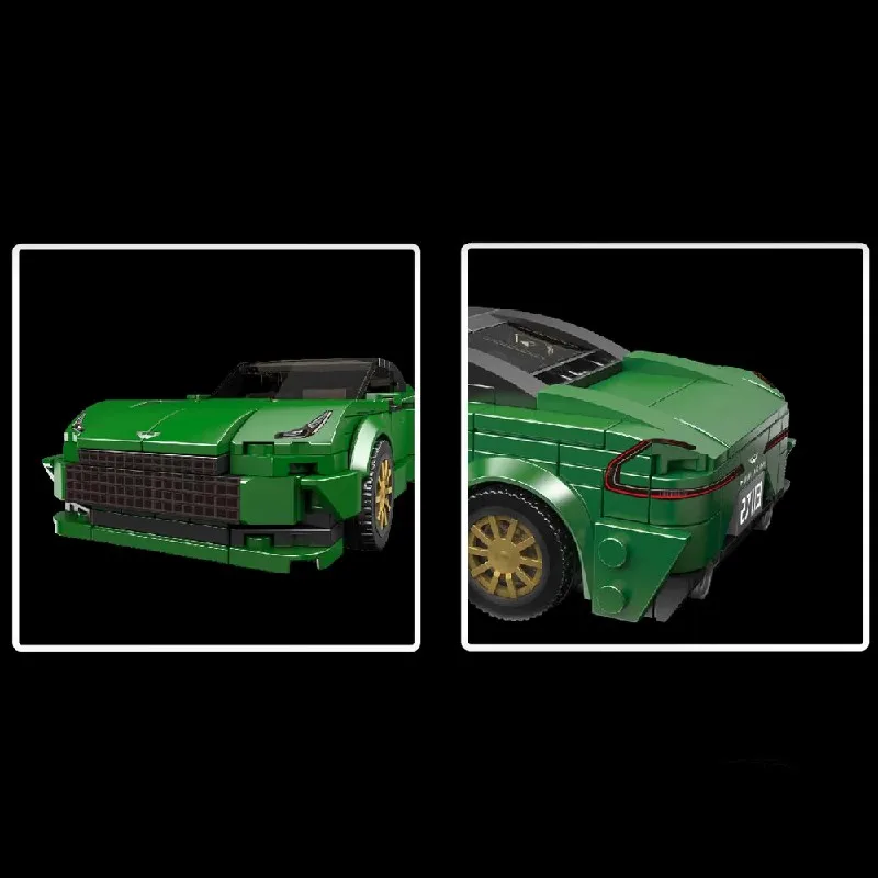 Klemmbausteine 375 stücke Martin Technik Racing Auto Bausteine Set Geschwindigkeit Grün Supercar Sport Fahrzeug Modell Kit DIY Spielzeug Jungen Erwachsene geschenk