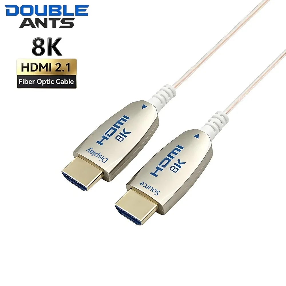 Ultra Thin 8K HDMI 2.1 Fiber Optic Cable 48Gbps 8K@60Hz 4K@240Hz Transparent Flexible Slim AOC Cable for Camera Laptop Projector