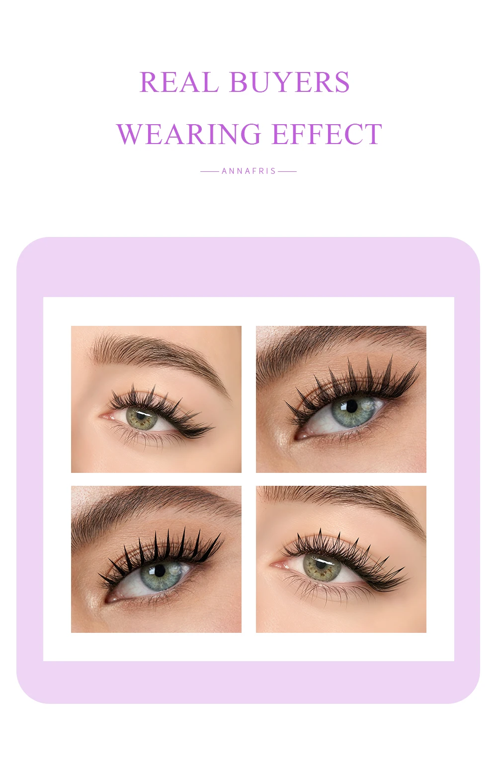 ANNAFRIS LU/M Curl Comic Spire Lashes Vorgefertigte Fächerwimpern Anime-Effekt Weiche Federwimpern Flatternde Wimpernverlängerungen – Detail 6