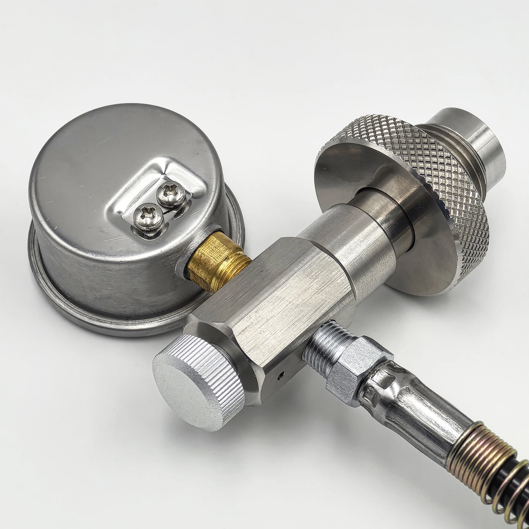 Imagem -02 - Hpa Mergulho hp Estação de Enchimento com g5 Conector Adaptador de Carregamento Mangueira do Cilindro de Aço Inoxidável 6000psi 400bar Medidor