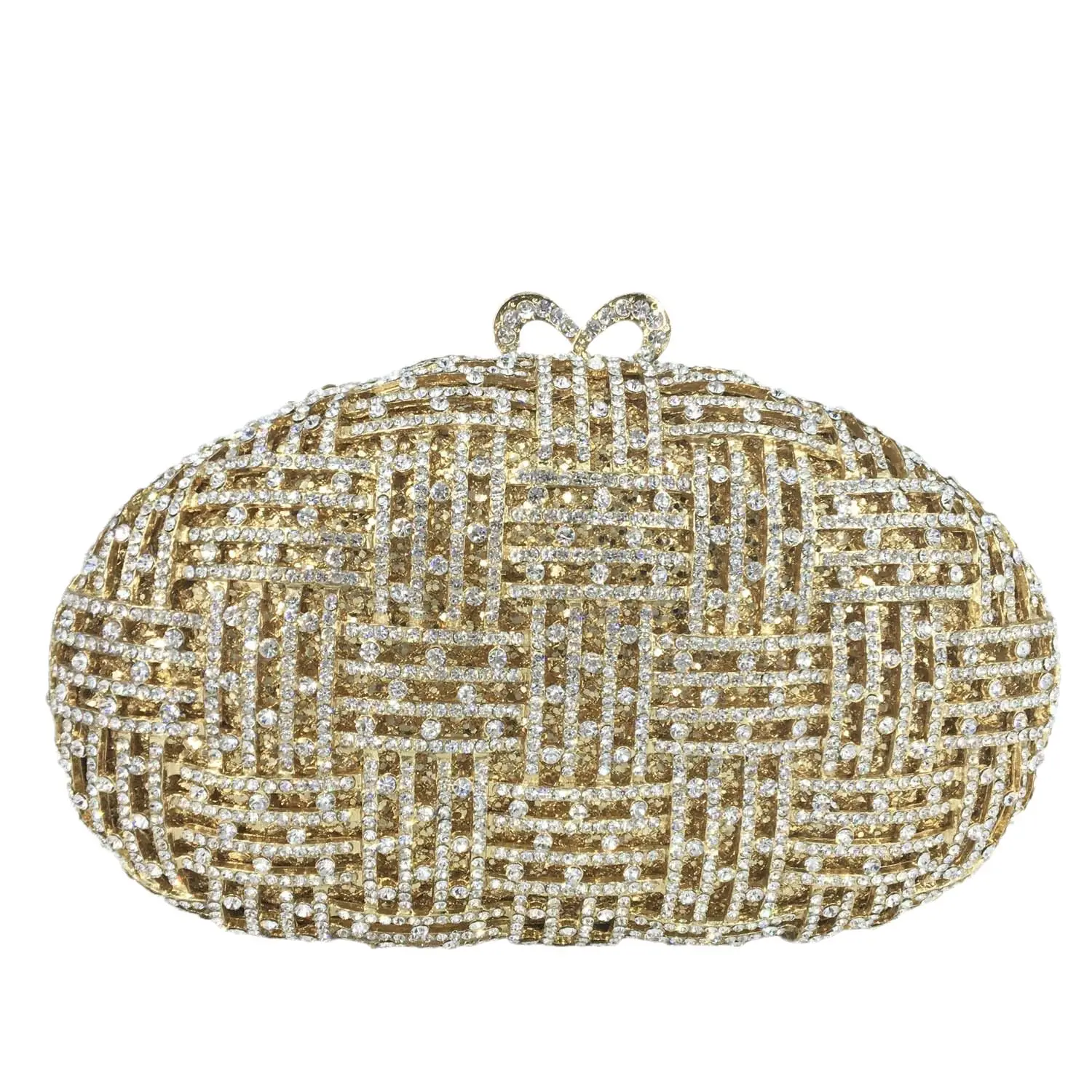 Designer Party Dinner Minaudiere Minaudiere Bag Hollow Out Women Crystal Clutch Purses and Handbags Luxury