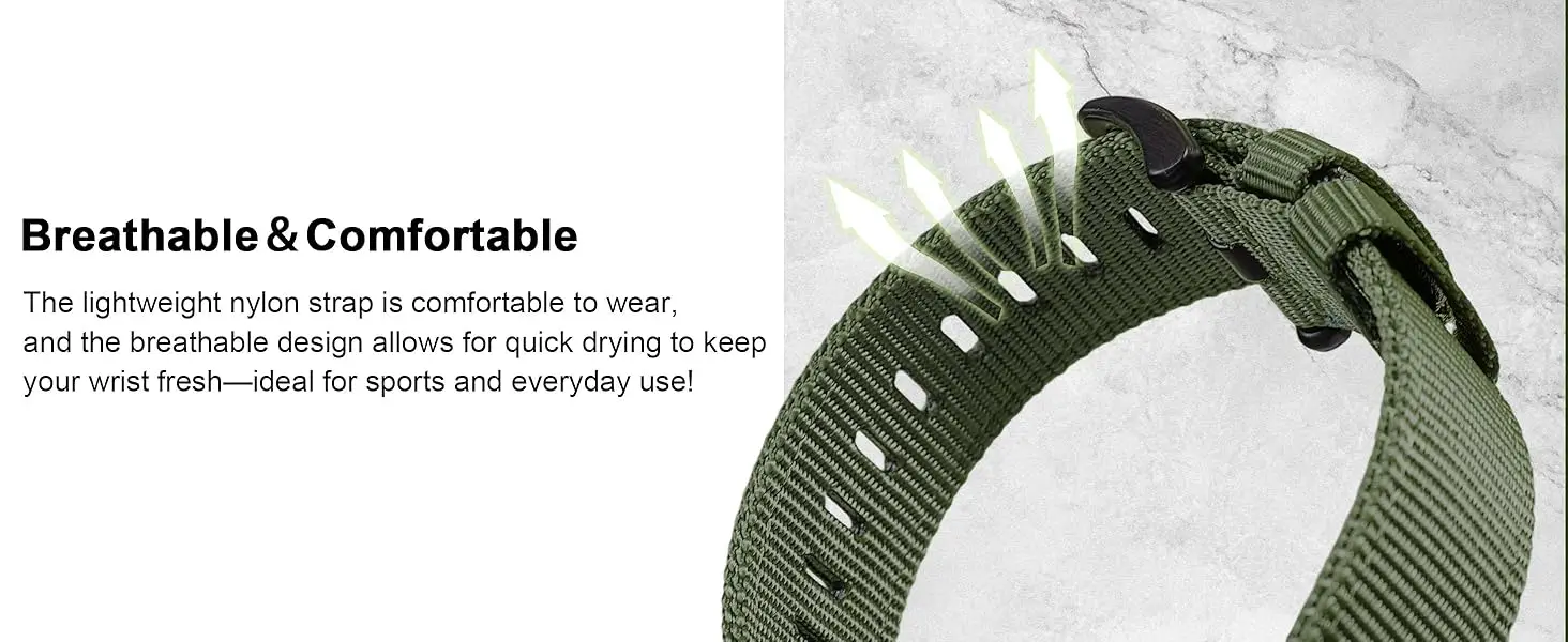 22 mm 26 mm robustes Nylon für Garmin Instinct 2/2X/3/E Uhrenarmband 45/50 mm Armband für Instinct Solar/Esports Tactical Band – Detail 2