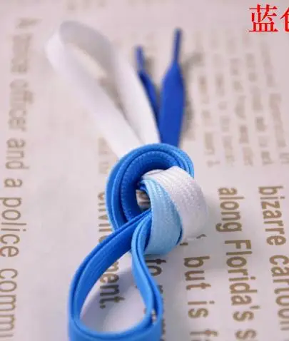 

1 пара полиэстеровых шнурков с цветным градиентом на плоской подошве, сменные шнурки для кроссовок, повседневная спортивная обувь, прочные длинные шнурки для обуви