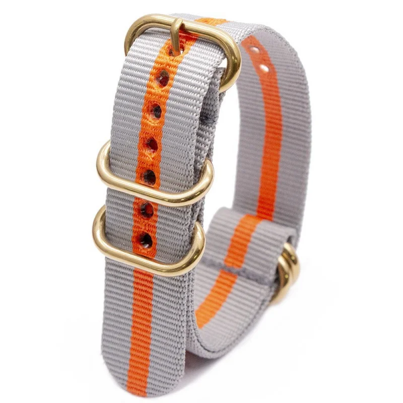 18 مللي متر 20 مللي متر 22 مللي متر 24 مللي متر حزام ساعة نيلون الذهب مشبك العالمي استبدال سوار قماش حزام (استيك) ساعة دائم النساء الرجال معصمه