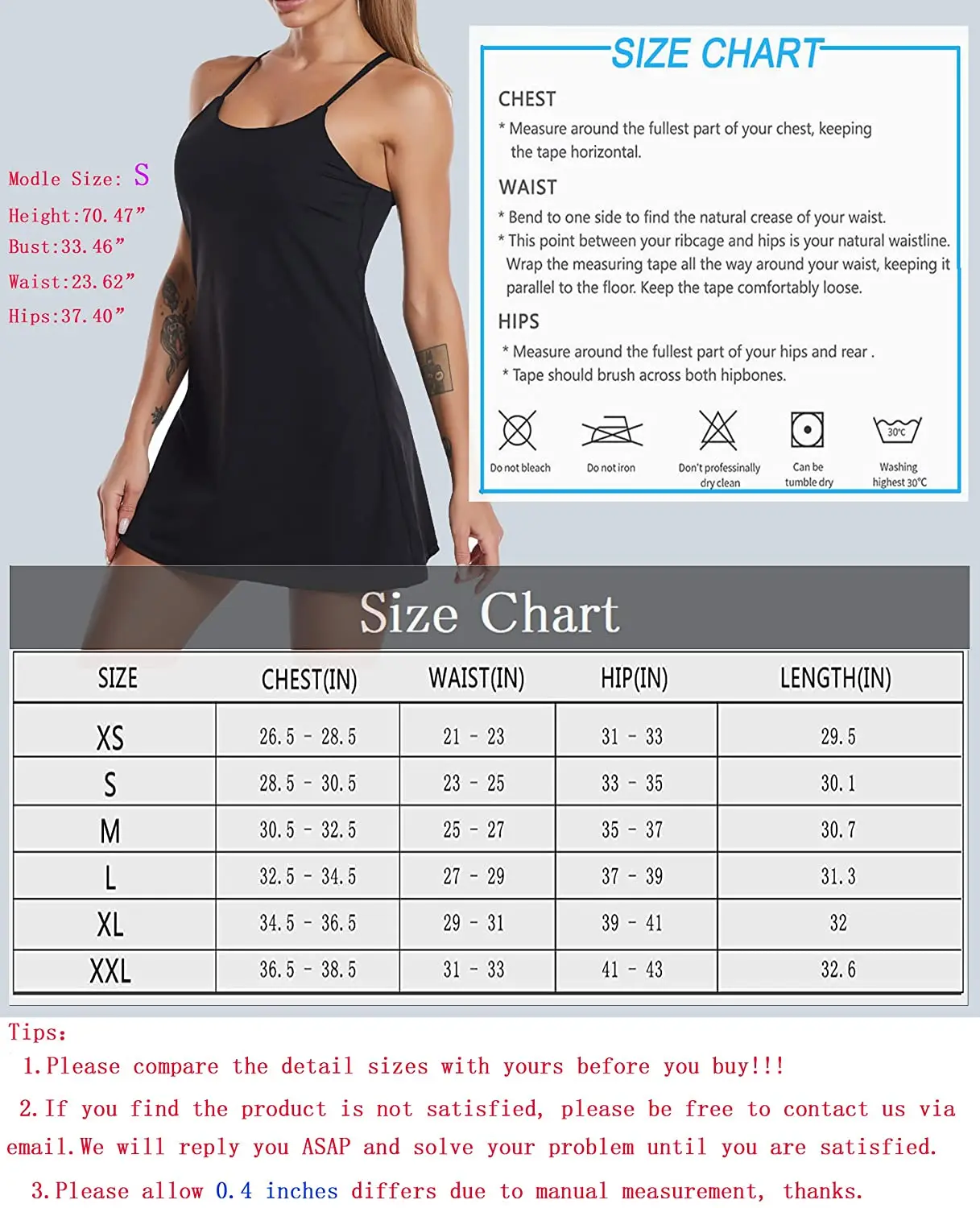 2023 Female Solid Sleeveless Sport Tennis Dress with Built-in Bra & Women's Shorts Golf Workout Athletic Dresses Pockets