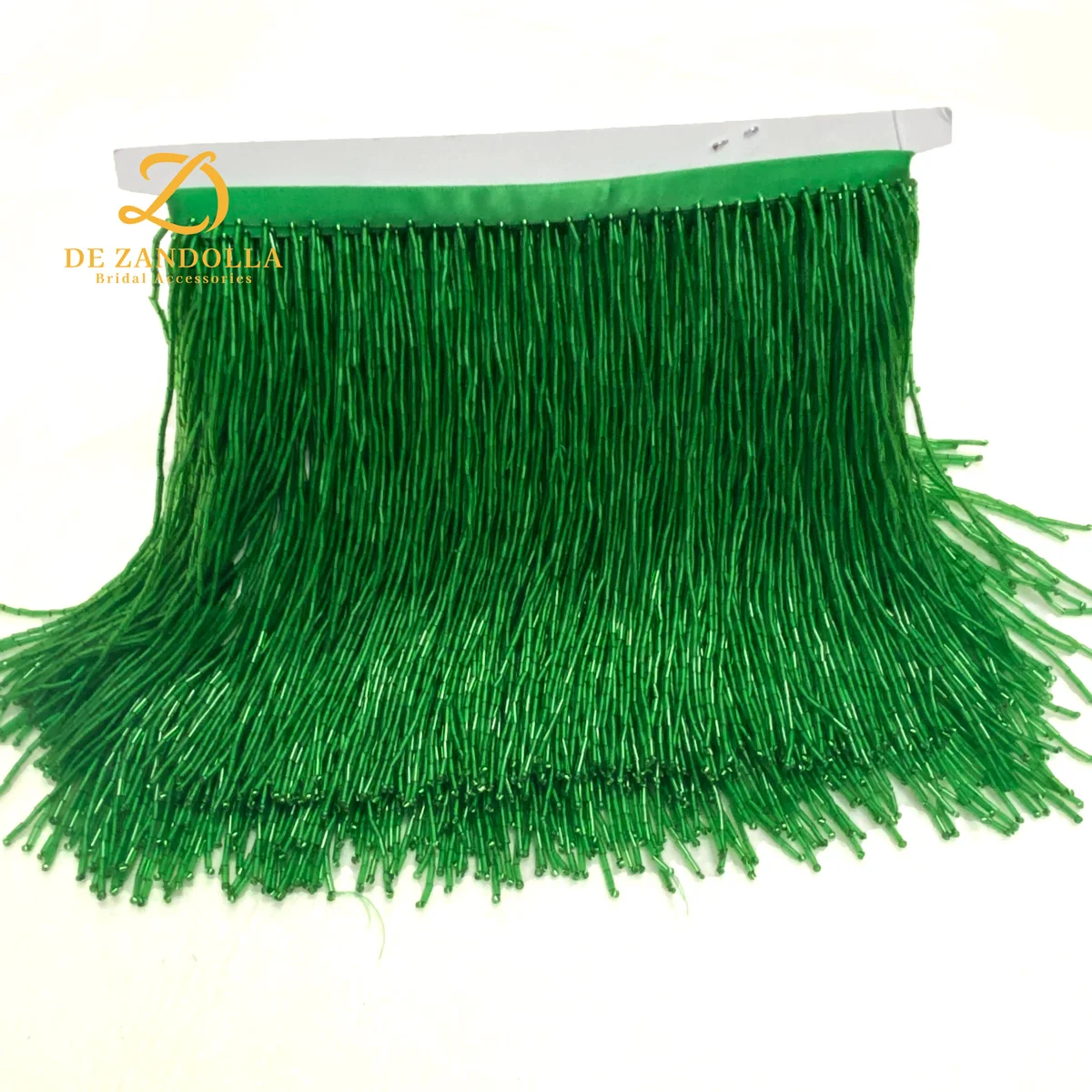 Green Evening Gown Flecos Bead Tassel Fringer for curtains Wide 15cm Samba decorativas trim sewing tassels for clothe 2 Yards