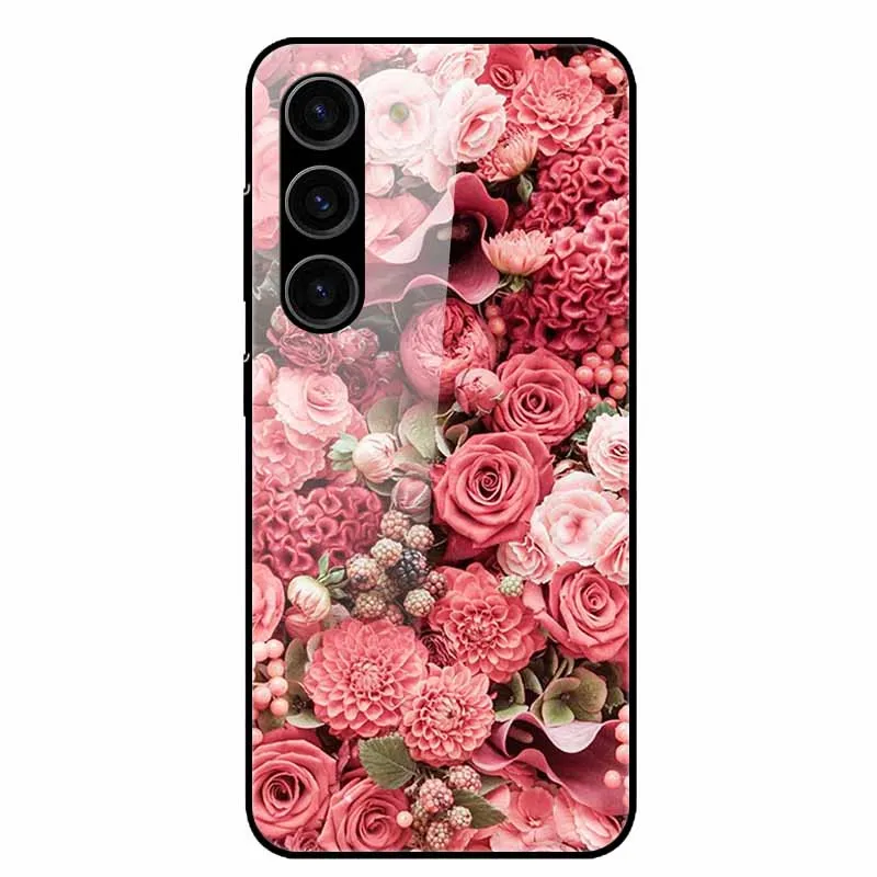 Phone Cases for Samsung Galaxy S23 Ultra / S23 / S23 Plus 5G Cover Tempered Glass Hard Back Coque for Galaxy S23+ S 23 Shells