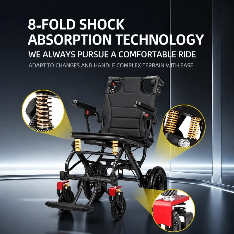 High Quality Lightweight Folding Wheelchair for Elderly Manual Push Chair Portable Mobility Aid Scooter Seat Comfortable