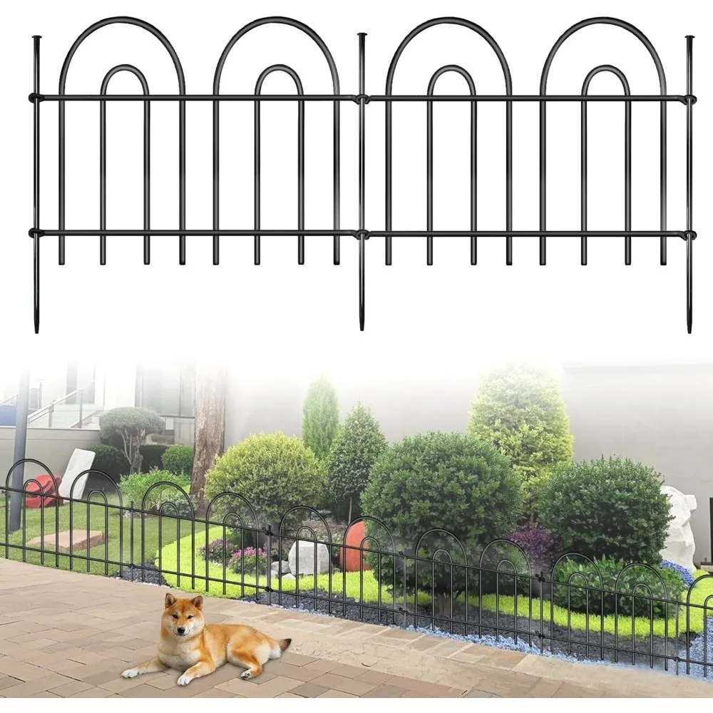 

32 Panels No Dig Fence for Dogs Rabbit, Anti Digging Defense Barrier Garden Edging Border