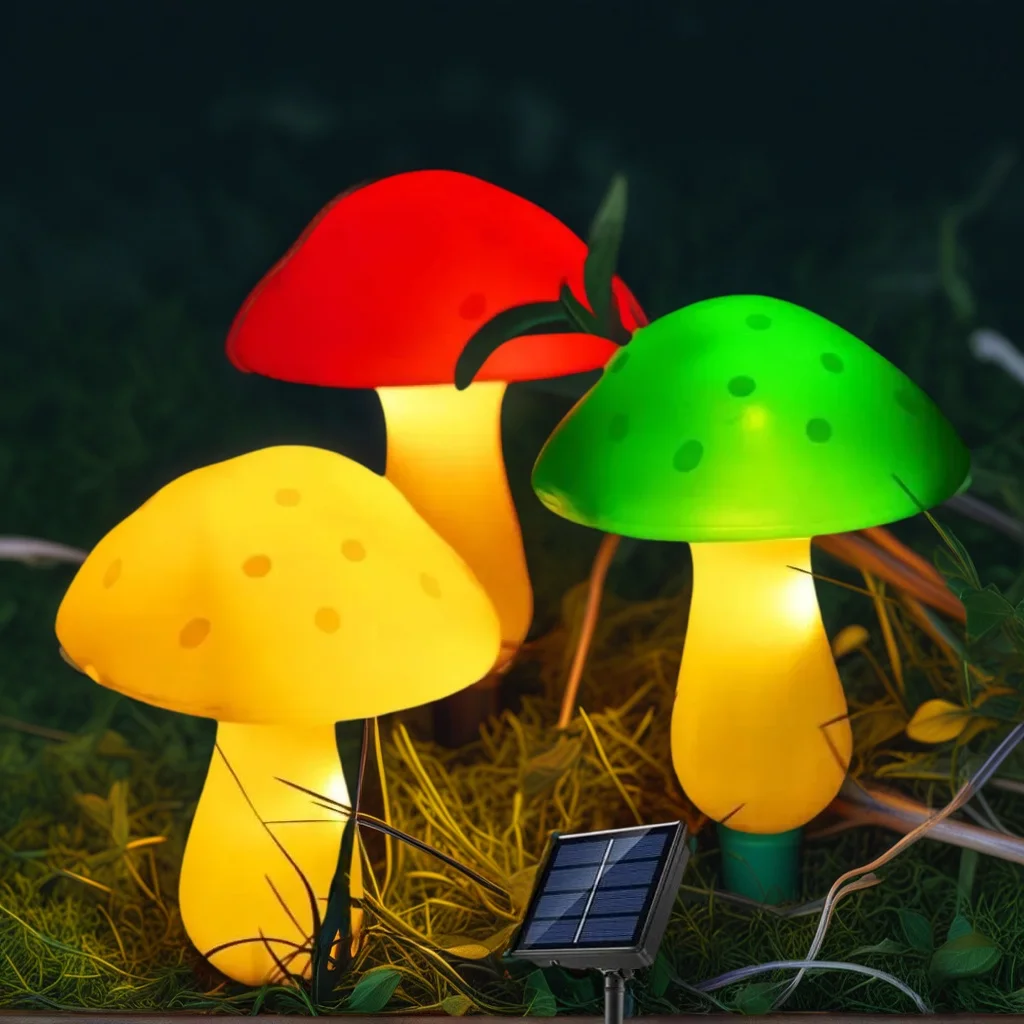 أضواء سلسلة الفطر الشمسية المقاومة للماء - أضواء LED خرافية ذات 8 أوضاع لحفلات الزفاف وعيد الميلاد وديكور الحفلات الخارجية