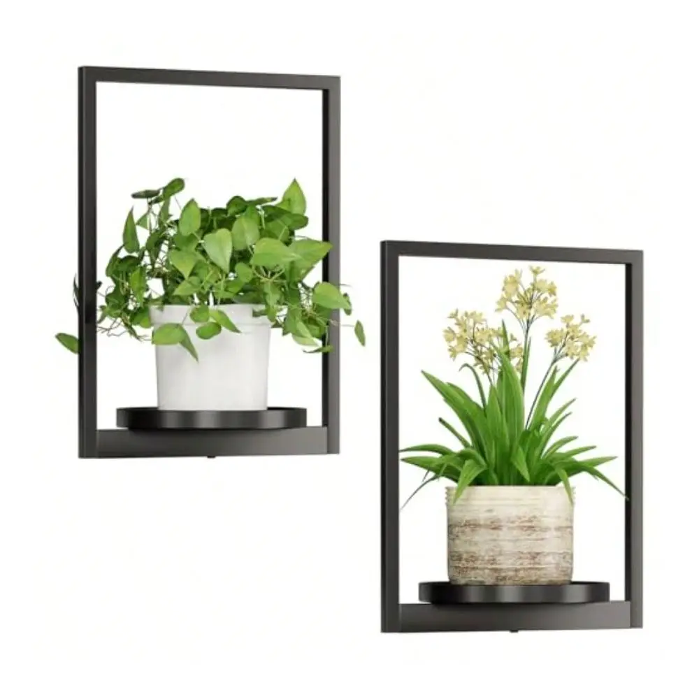 

Planters For Indoor Plants Aesthetic Photo Frame Style Wall Plant Holder Metal Window Plant Shelves Wall Plant Hanger For Lingv