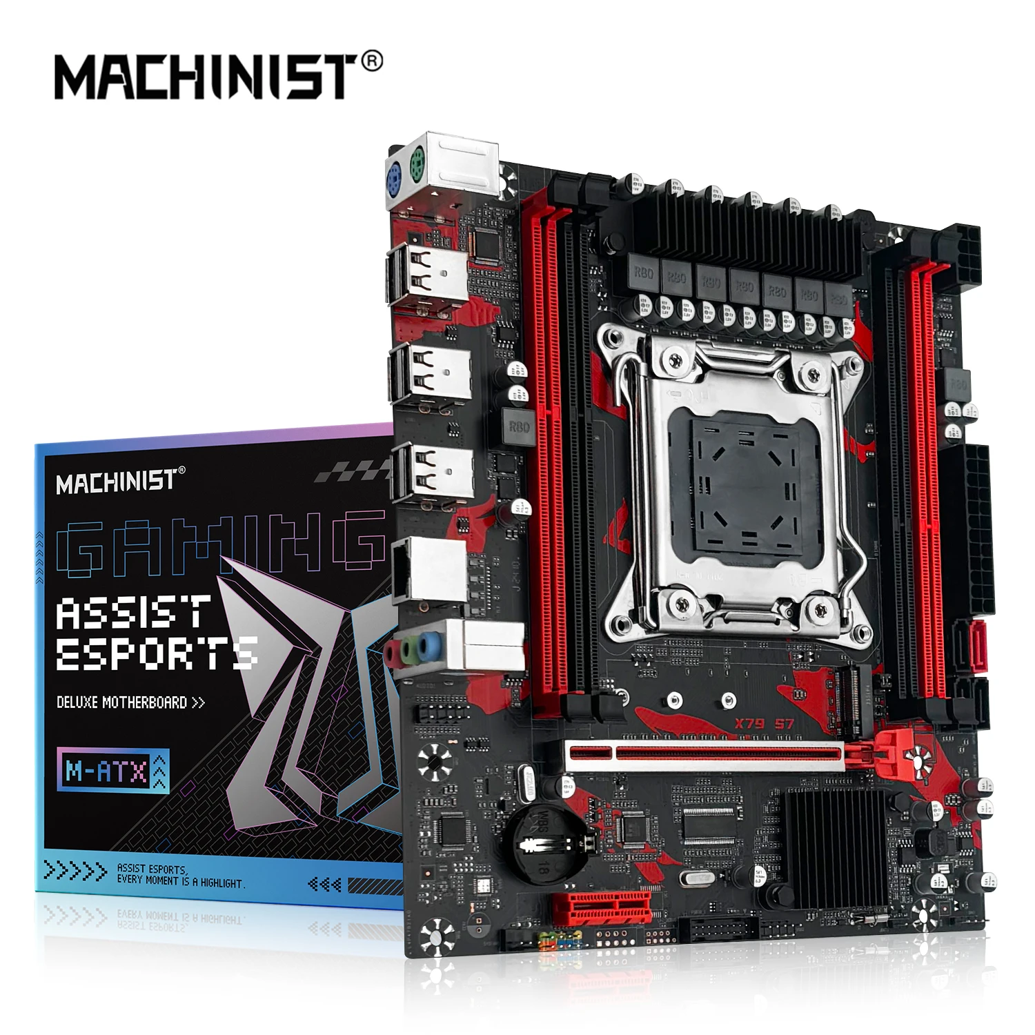 

MACHINIST X79 S7 motherboard Support Xeon E5 2670/2660/2650 v2 LGA 2011 CPU processors DDR3 REG ECC RAM dual-channel M.2 NVME