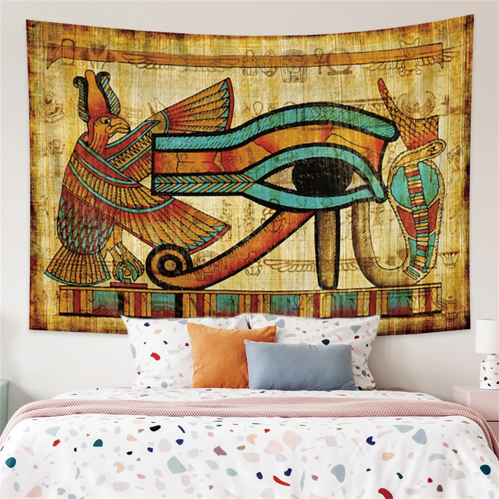 Egyptian Tapestry Backdrop Ancient Egypt Scene Mythology Pharaohs Murals Wall Hanging Bedroom Living Room Photography Home Decor