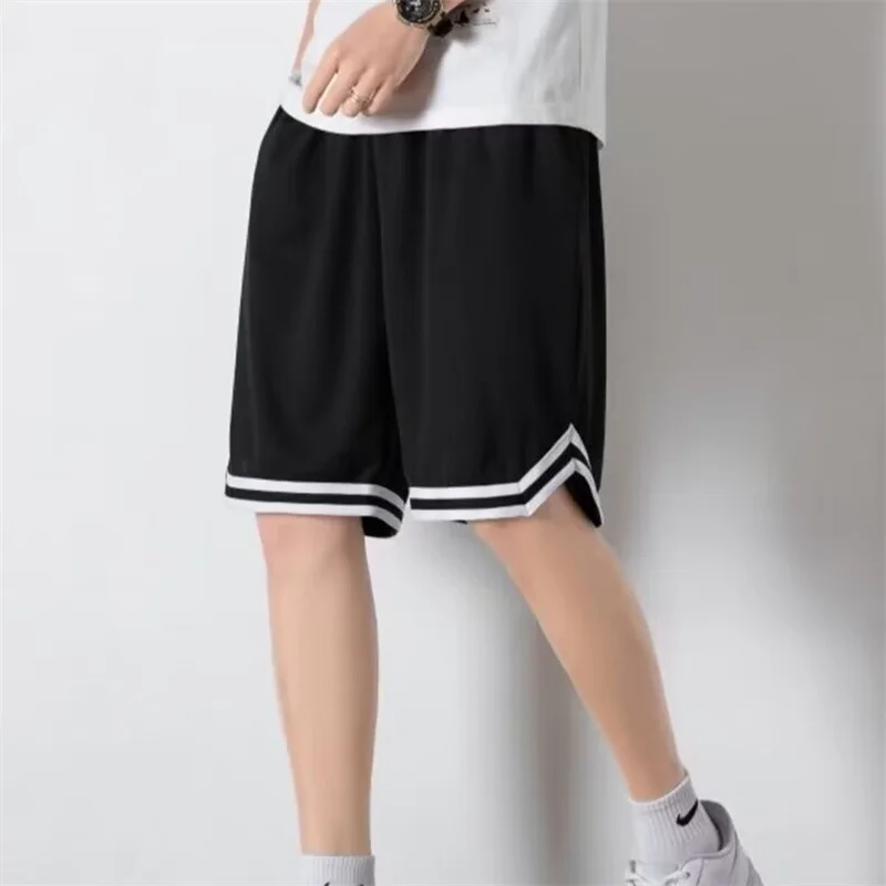 Basketball shorts for men's summer sports training in 2024, casual loose and breathable pants, American five point shorts