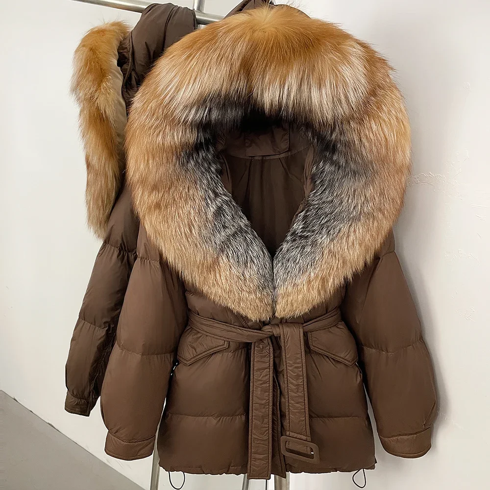 Winter Down Jacket for Women's Clothing Trend 2026 Luxury Padding Long Sleeve Ladies Luxury Outer Ladies Down Jacket with Fur