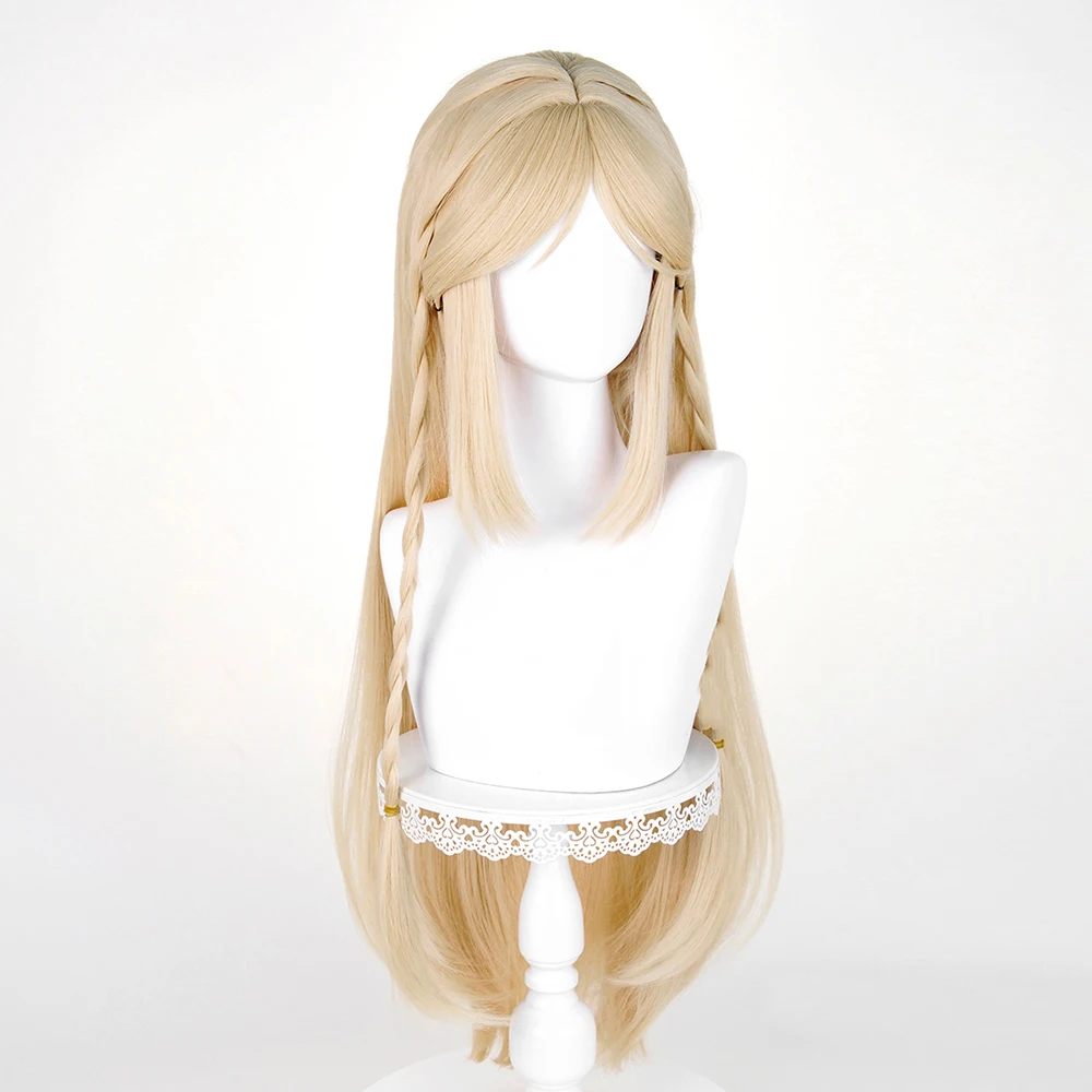Spiel Wuthering Waves Cartethyia Cosplay Perücke Mädchen Goldene Lange Haare Hitzebeständige Synthetische Perücken Halloween Karneval Prop