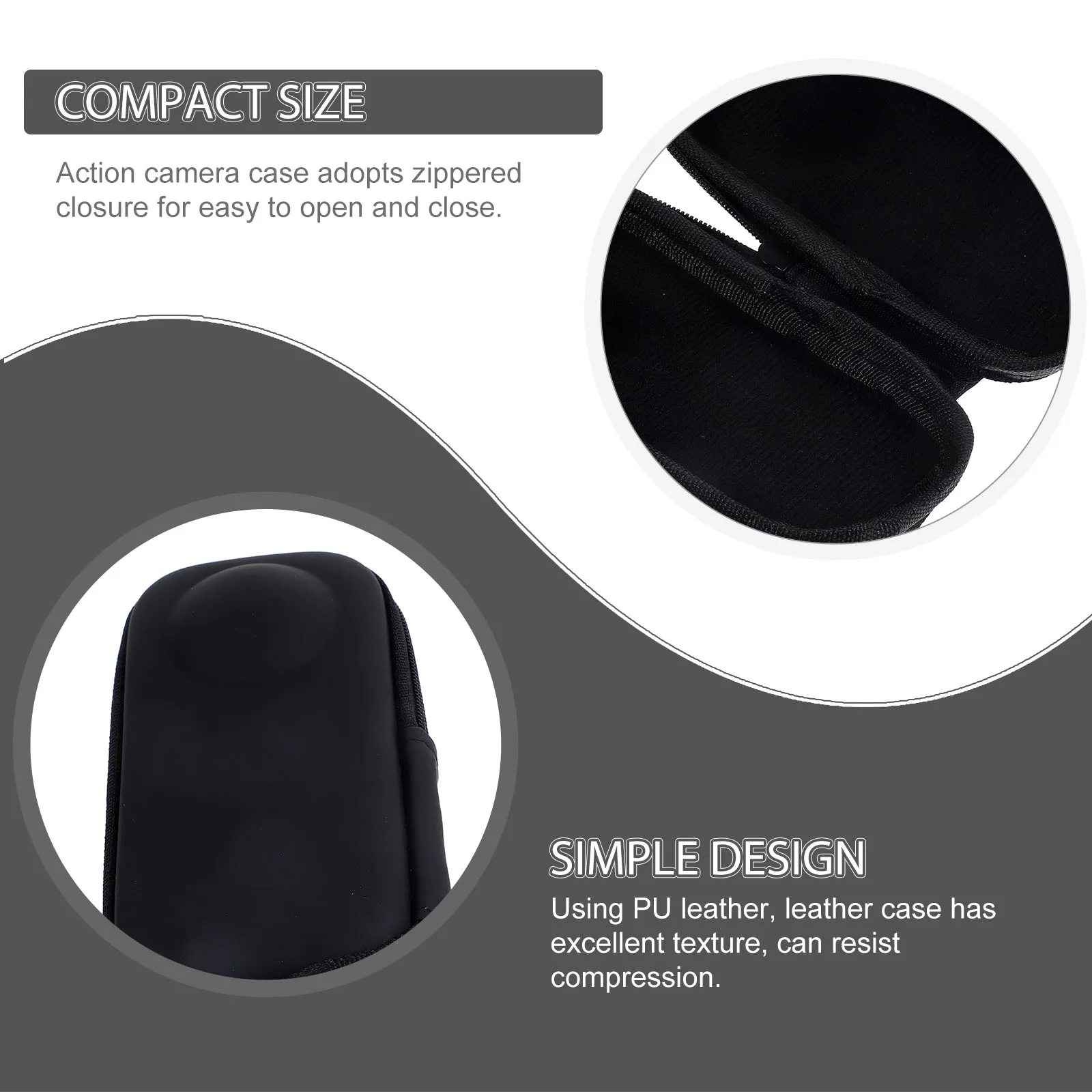 

Waterproof Storage Bag For One X X2 X3 Compact Pu Action Camera Case Small Travel Accessories Durable