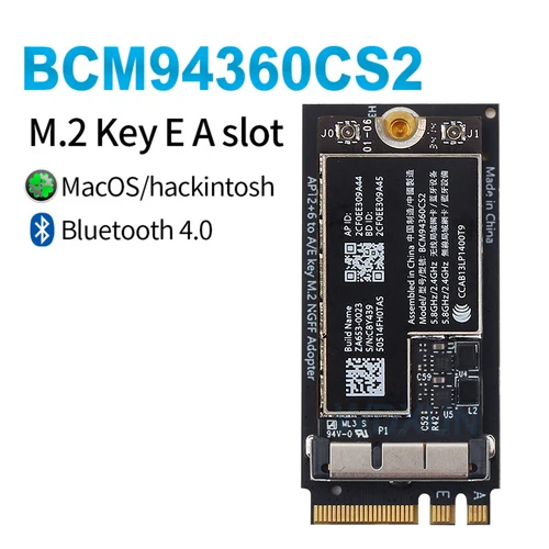 Imagen 2 del producto Broadcom Bcm94360cs2 Bcm94360cs2ax Bcm4360 Módulo de tarjeta Wifi inalámbrica Bluetooth para A1465 13 ""A1466 802.11ac