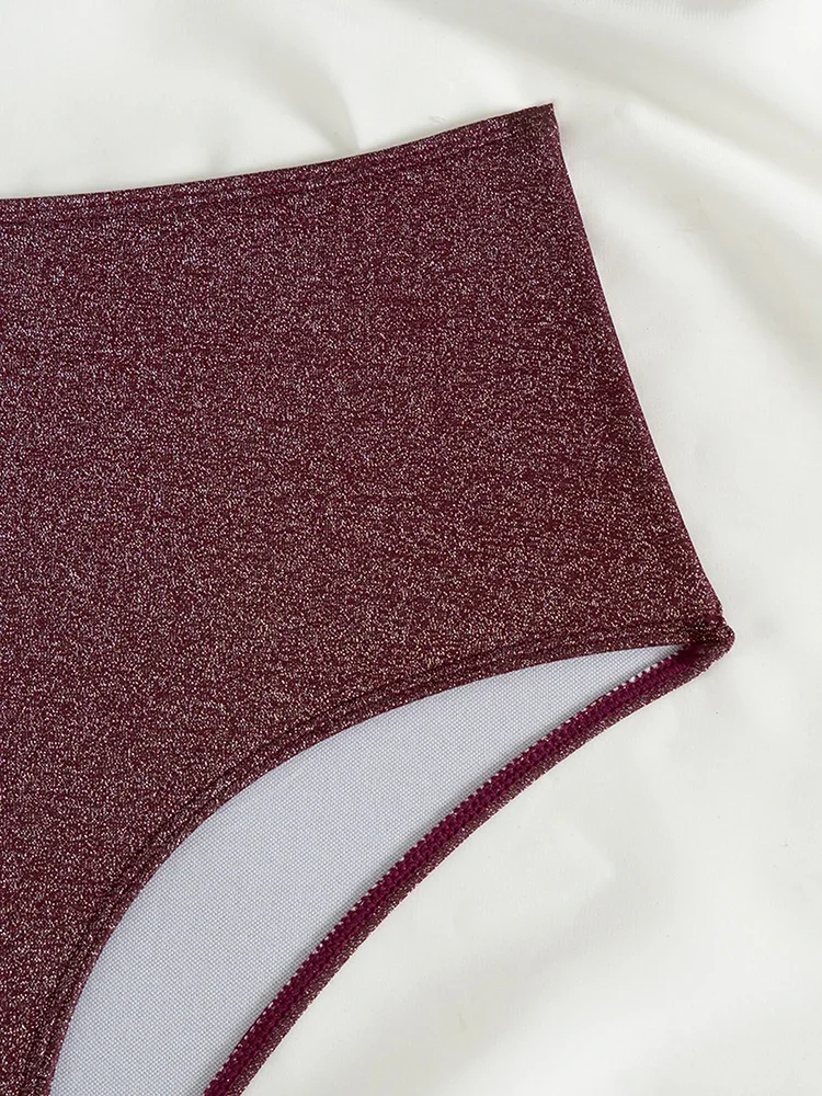 Женские бикини 2025, купальник с лямкой на шнуровке, комплект бикини, сексуальные стринги, купальный костюм, женская летняя пляжная одежда, комплект из двух предметов