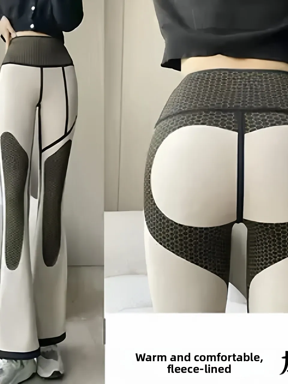 Cintura alta Fce forrado micro queimado arcaskin Yoga Calças femininas outono inverno agasalhos casuais cintura alta com controle de barriga legg...