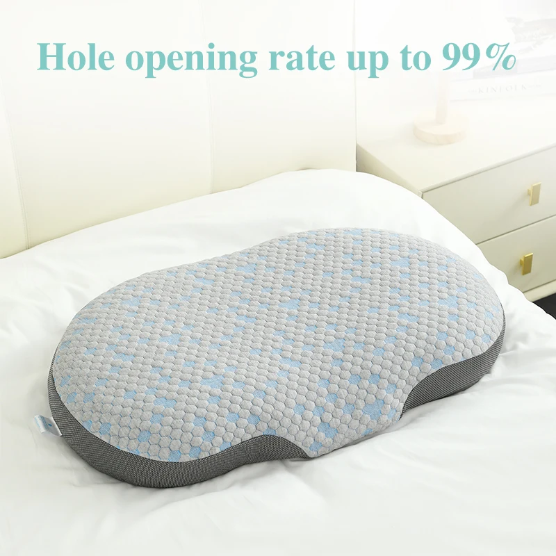 Almohada Biodegradable para dormir, protección de las vértebras cervicales, suave y de gran apoyo para adaptarse a la curva del cuello