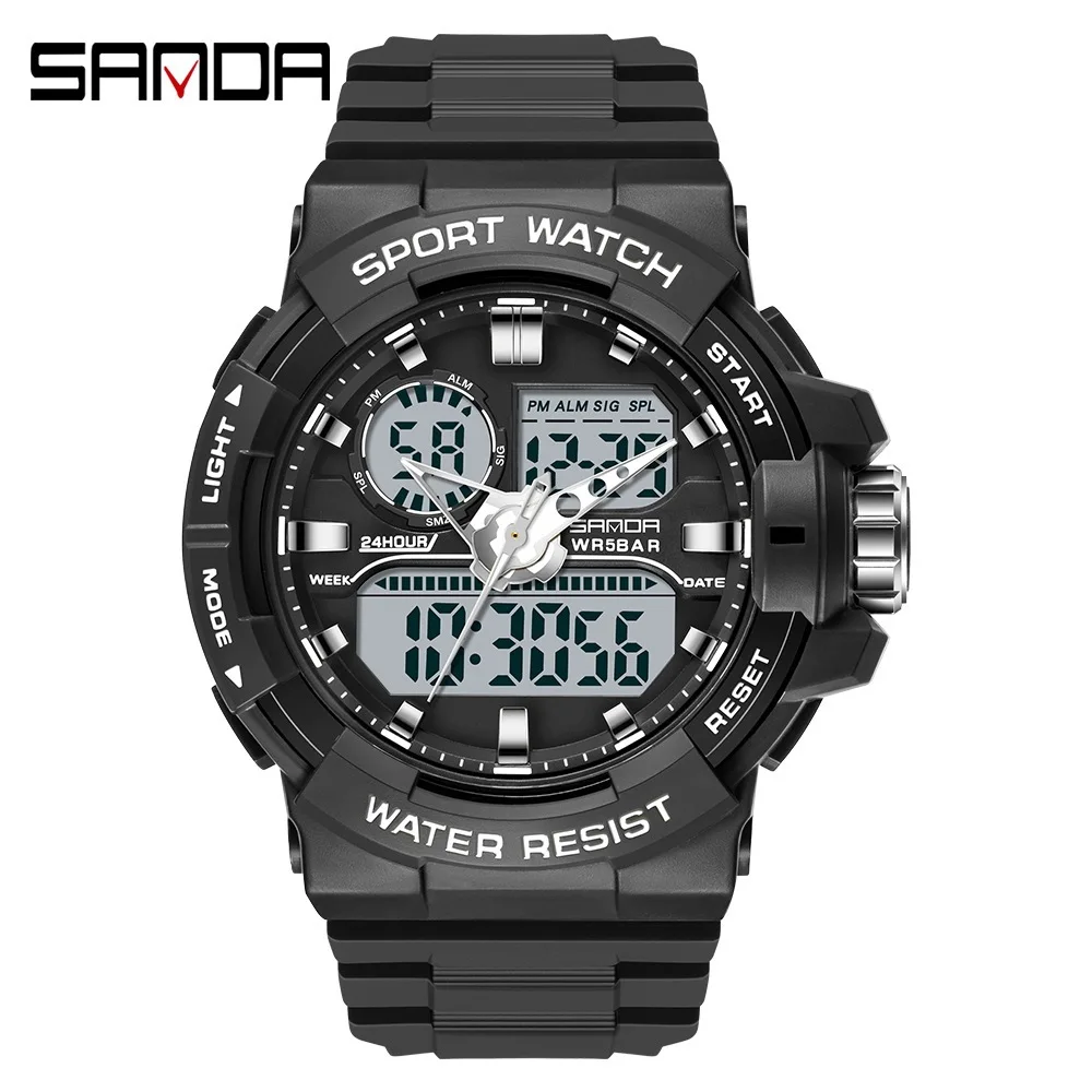 

2023 New Sanda Top Brand Luxury Military Mens Watches Waterproof Wristwatch Quartz Watch For Men Clock G Style Relogio Masculino