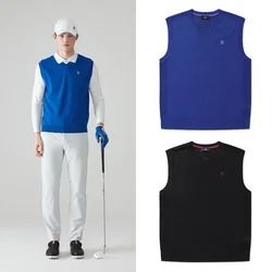 MUNSINGWEAR Selected High-end Men's Knitted Vests High Elasticity and Warmth Autumn Golf Knitted Tops Simple New Luxury