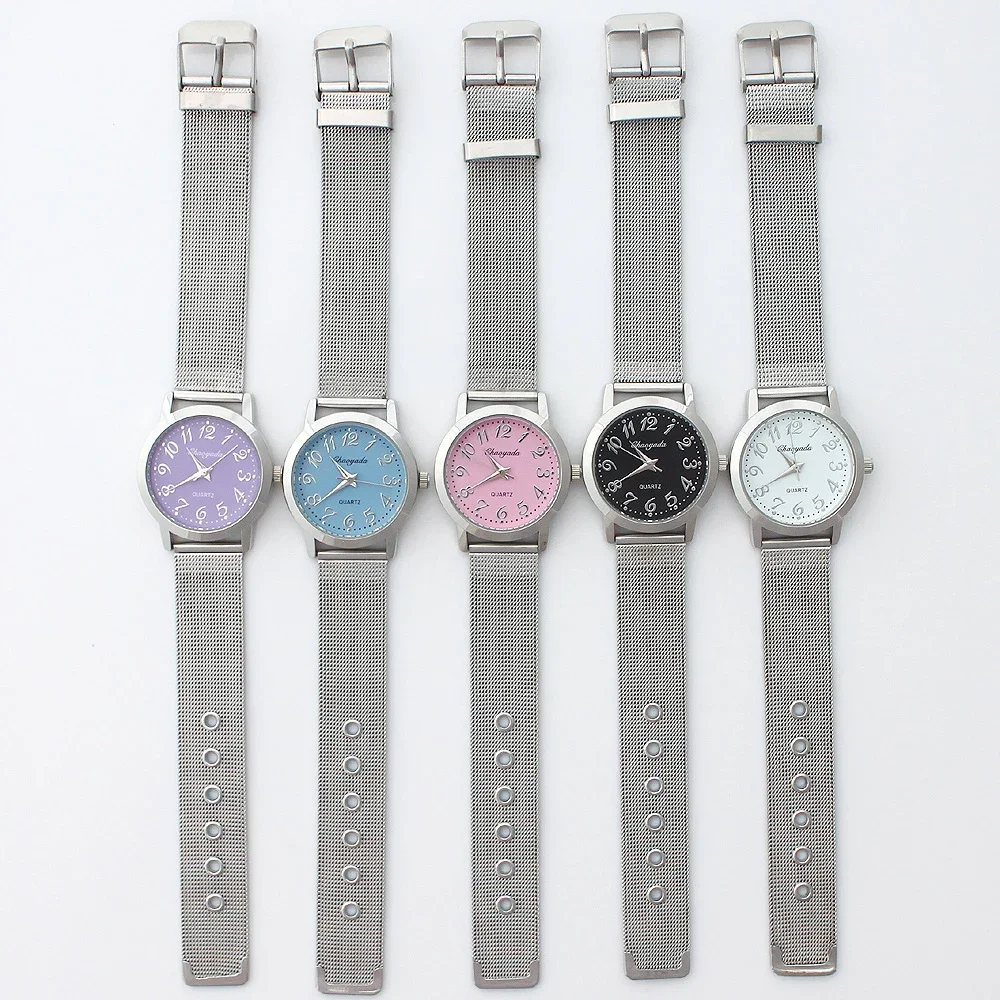 5Pcs Women's Quartz Wrist Watch Set Bracelet & Watch Combo for Students Boys Girls Fashionable Dress Watch Relogio Relojes Mujer