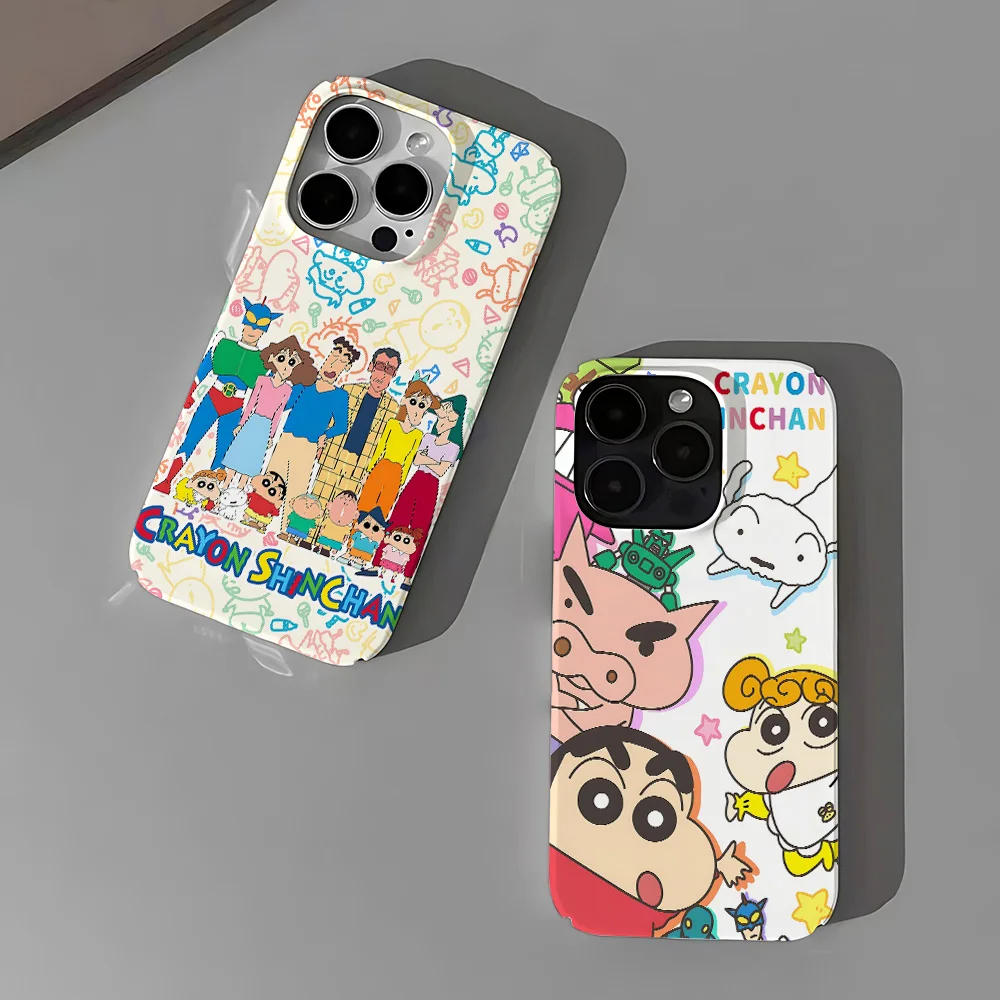 Cute Anime N-Noharas Shinnosukes Phone Case for IPhone 16 15 14 13 12 11 Pro Max XS XR XSMax 6 7 8 Plus Glossy HD Hard PC Cover