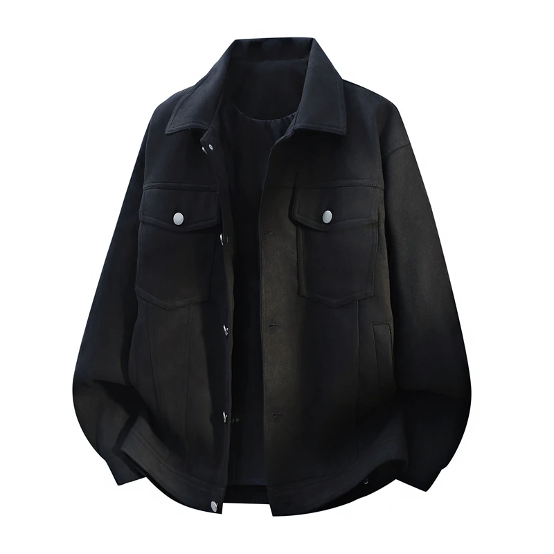 

Мужская повседневная куртка на пуговицах, весна-осень, новая модель, с множеством карманов, премиум-класса, из полиэфирного волокна, с длинными рукавами, верхняя одежда