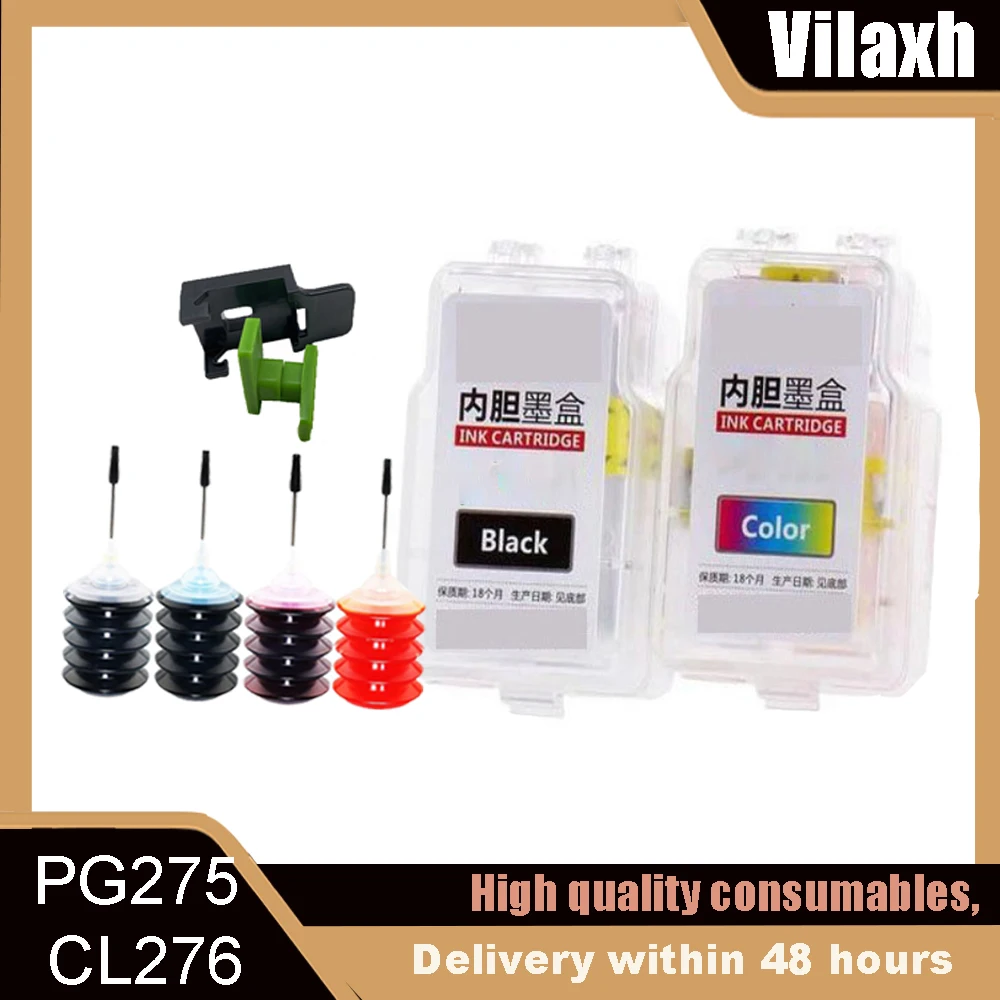 PG 275 CL 276 Refilled Smart Ink Cartridge for Canon PIXMA TS3520 TR4720 TS3500 TR4722 TS 3520 3500 TR 4720 Printer
