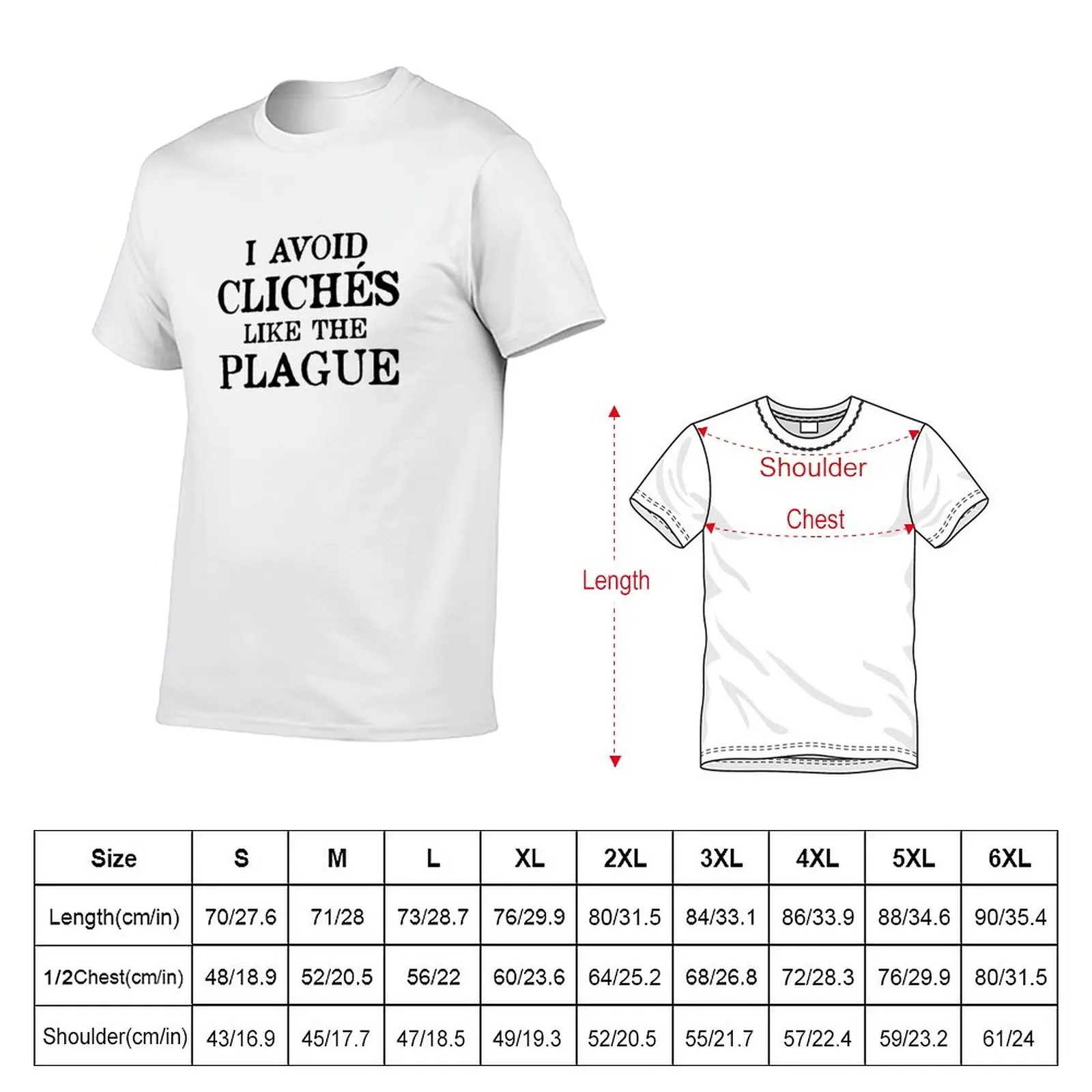 New Avoid Clichés Like The Plague T-Shirt summer tops quick-drying t-shirt Short sleeve tee fruit of the loom mens t shirts