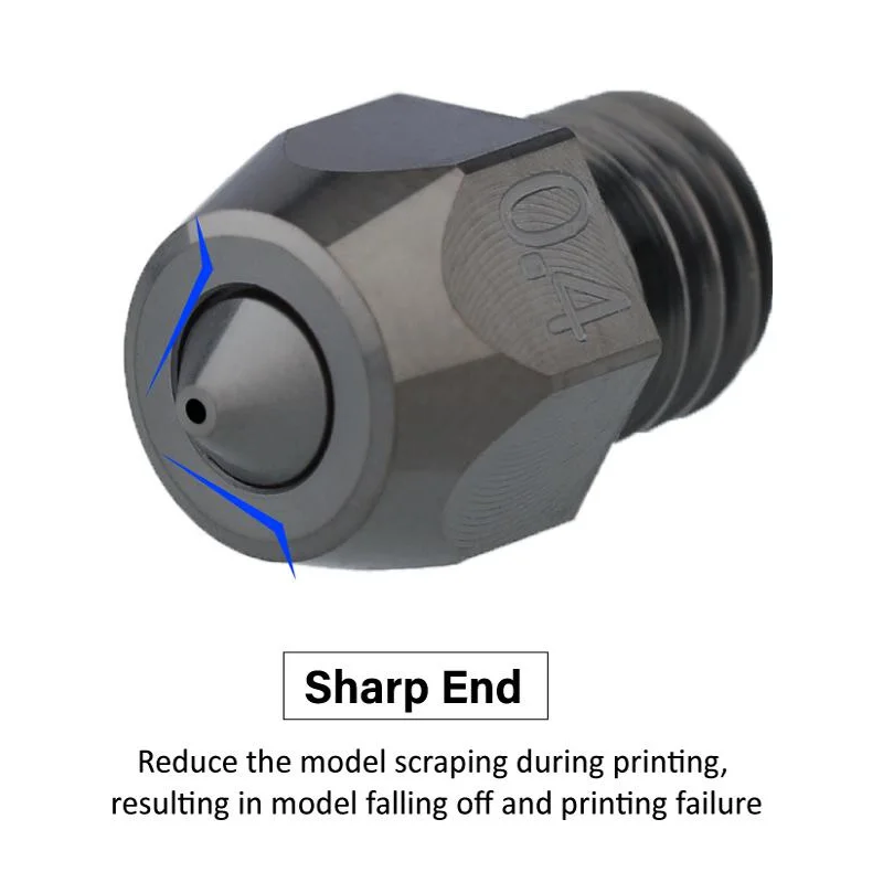 

The Mellow Phaetus tungsten carbide Mk8 nozzle is suitable for the 3D printer M6 Ender 3 Cr10