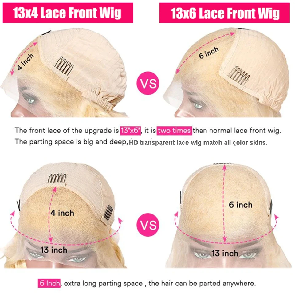 Miss Rola 13x6 Short Bob Lace Front Wigs 100% Human Hair Brazilian Blonde 13x4 Lace Frontal Wigs Remy BOB Wigs Transparent Lace