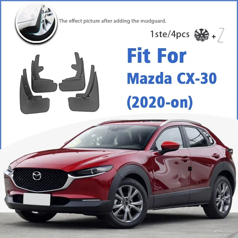 

For Mazda CX-30 CX30 2020 2021 2022 2023 2024 2025 Mud Flap Guards Splash Mudguard Fender Mudflaps Car Accessories 4pcs