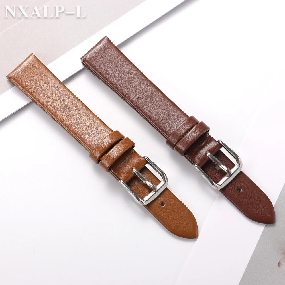 رقيقة جدا جلد العجل حزام (استيك) ساعة 10 مللي متر 12 مللي متر 14 مللي متر 16 مللي متر سوار لينة جلد العجل حزام العالمي حزام الساعات صغيرة الحجم معصمه