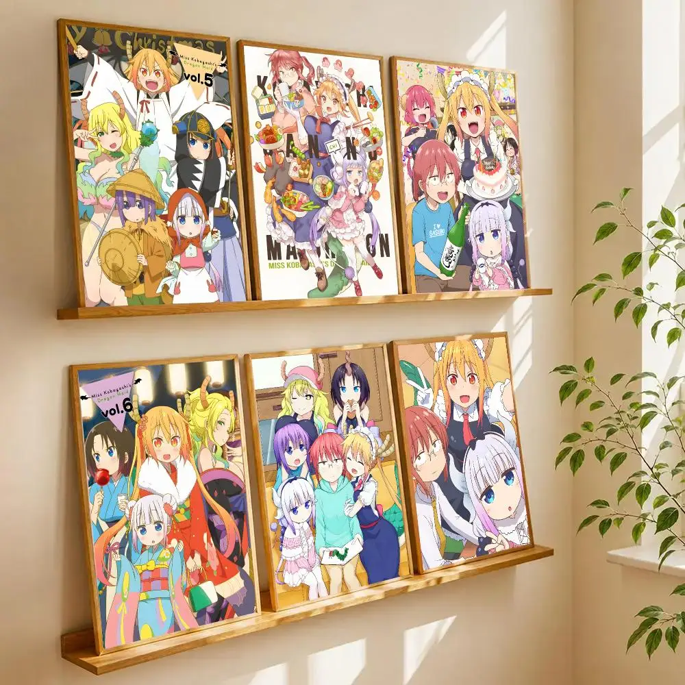 M-Miss Kobayashi S Dragon Maid Poster Wall Art Print Art Suitable For Living Room Bedroom Bar Parlor Home Decoration Gift