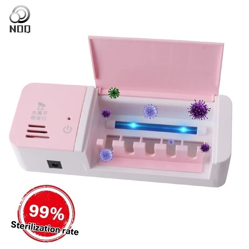 NOQ – brosse à dents automatique antibactérienne, lumière UV, stérilisateur, distributeur, support de stérilisateur, nettoyeur, ensemble