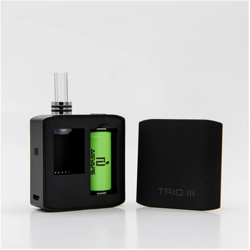 Kit eletrônico original de vaporizador de ervas secas TRIO III e TRIO III Lite 3-em-1 Vape Mod adequado para cera e cartucho 510 CBD Vape