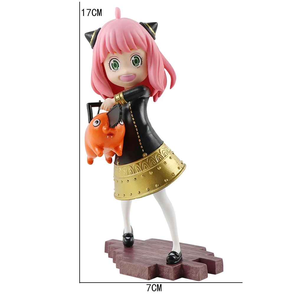 17 سنتيمتر أنيمي بالمنشار أنيا مزور الدائمة الموقف عمل الشكل البلاستيكية نموذج اللعب دمية سطح المكتب زخرفة جمع الهدايا محاصر