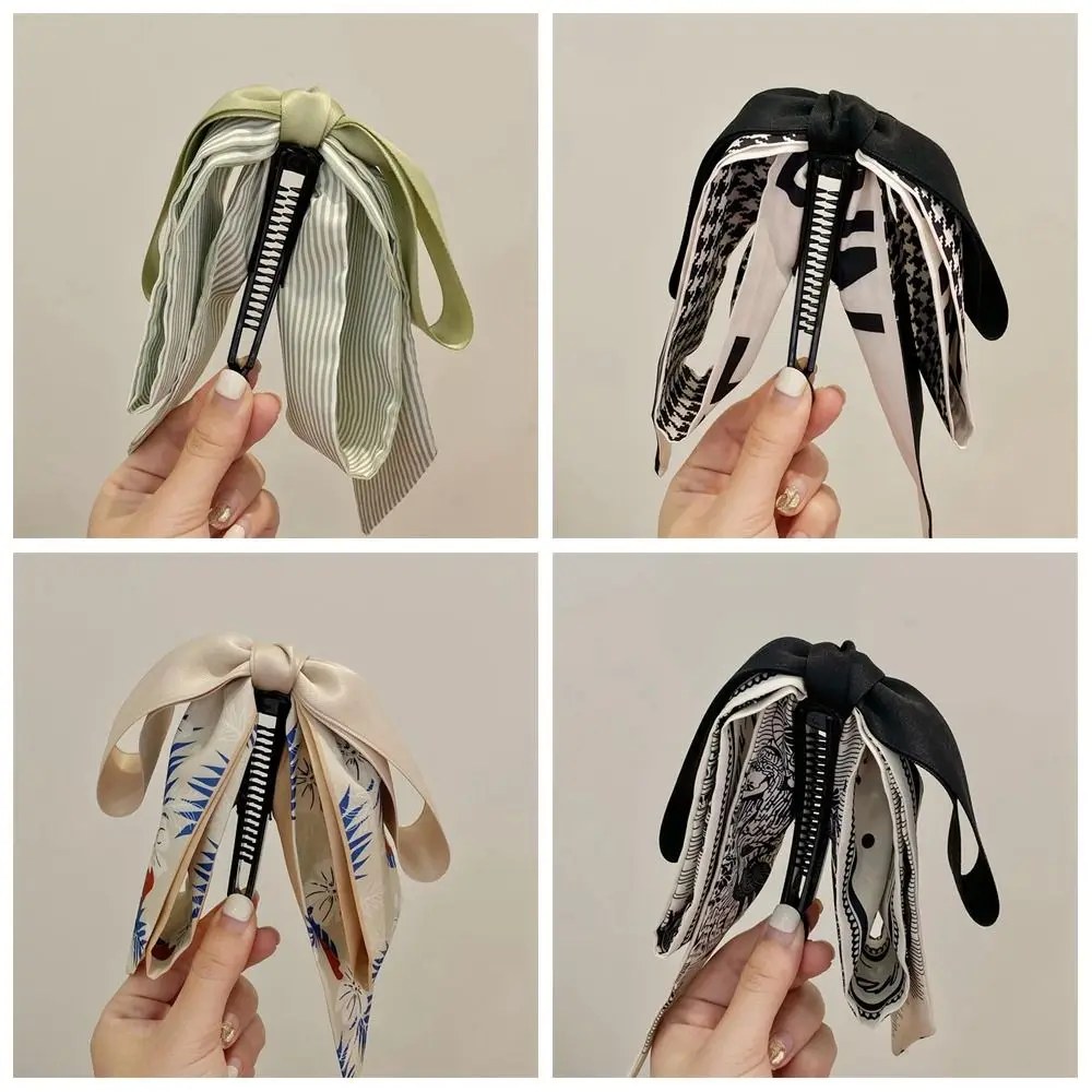 Fita laço banana para mulheres, gancho de cabelo estilo coreano, bowknot Headwear, cocar bonito, garra de cabelo