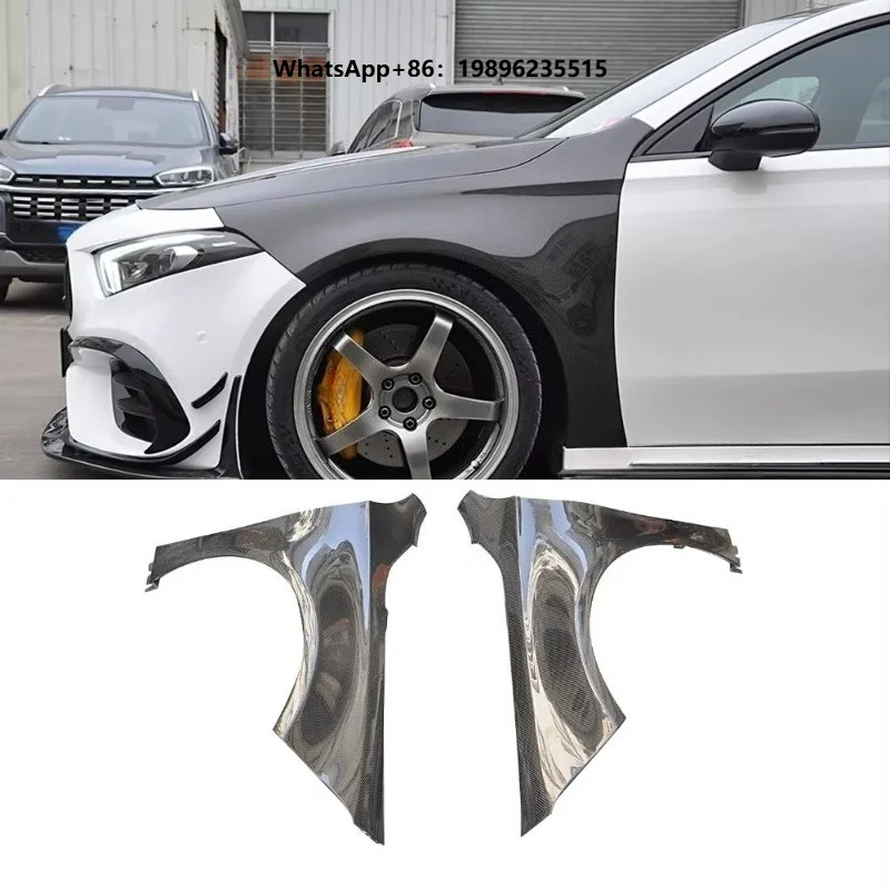 Carbon Fiber Car Side Fender Panel Spiltters Spoiler Trim for Class W177 A45 2019+