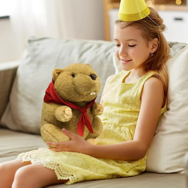 

Игрушка в виде деревянного пачка, 9,84 дюйма, приятная кукла в виде древесного патрона, сенсорная уютная игрушка, детская кукла с шарфом, украшение для дома