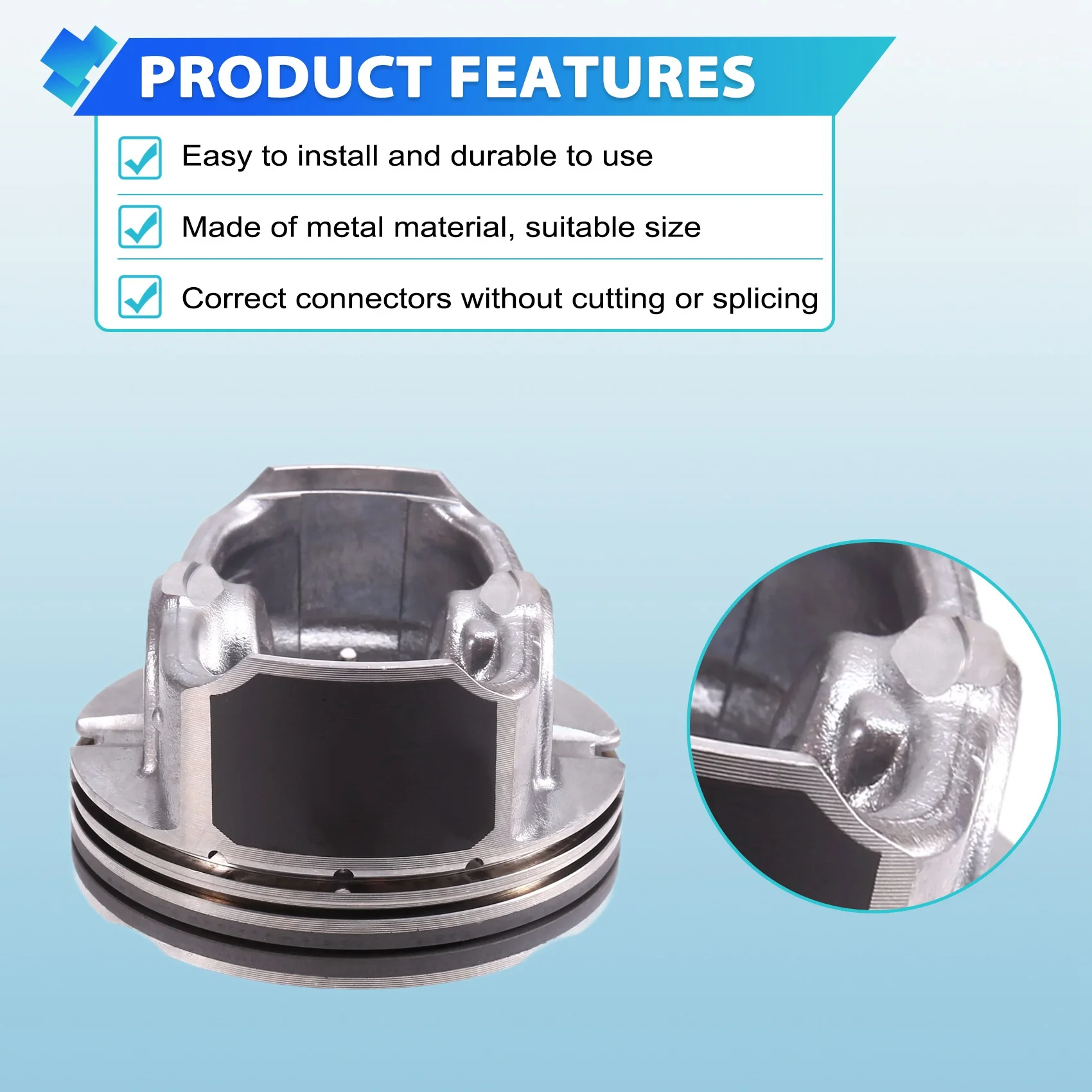 

A80X-1Set/8Pcs 1.6L Engine Pistons & Pin Kit Assembly 23041-2B602 For Hyundai Accent Kia Soul Rio 2018-2021 230412B602