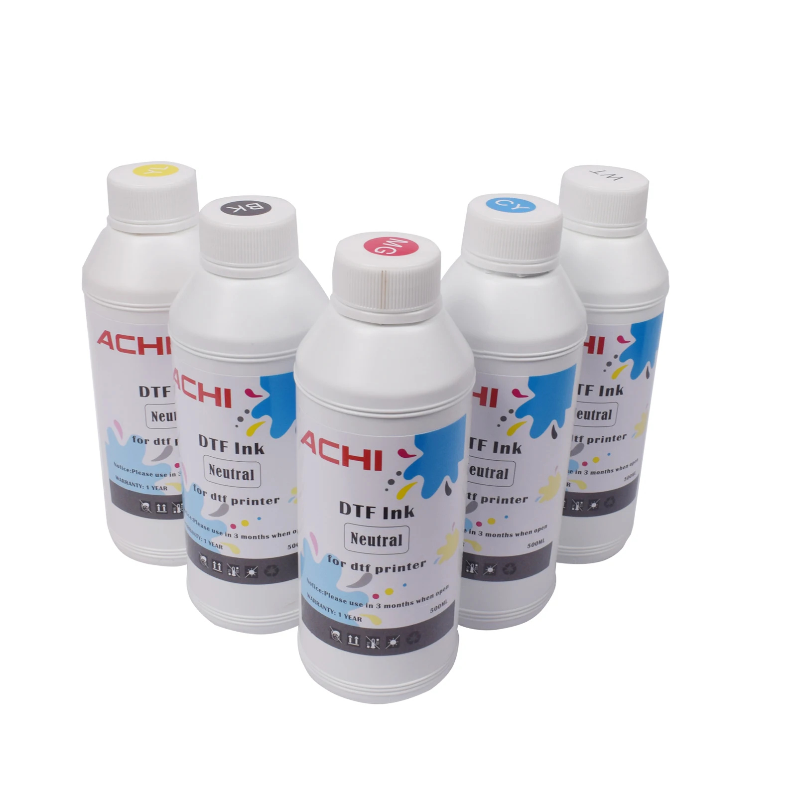 ACHI Ink 5x500ml UV Ink for UV Printer UV Moisturizer Device for Protects Printer Heads UV DTF Ink DTF Ink for A3 DTF Printer